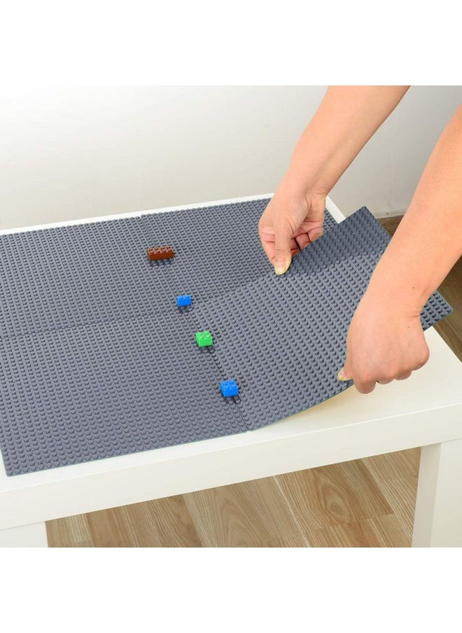 Mimax Peel-and-Stick Baseplates - Self Adhesive Building Brick Plates - Compatible with All Major Brands - 4 Pack - 10 inch x 10 inch (Pea Green)  - Image 4