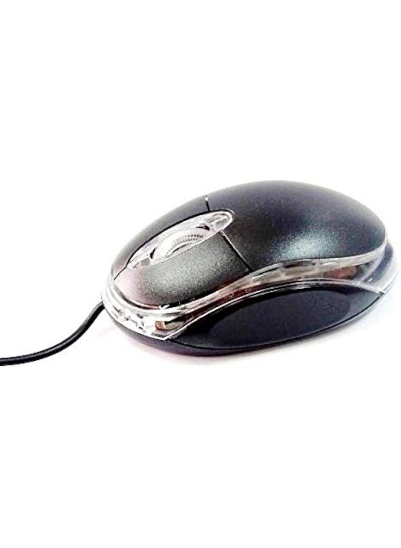 Huitich Mini Wired Optical Mouse USB Plug-and-Play – Black - Image 4