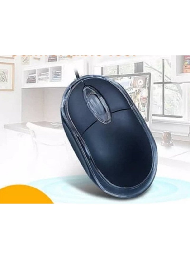 Huitich Mini Wired Optical Mouse USB Plug-and-Play – Black - Image 2