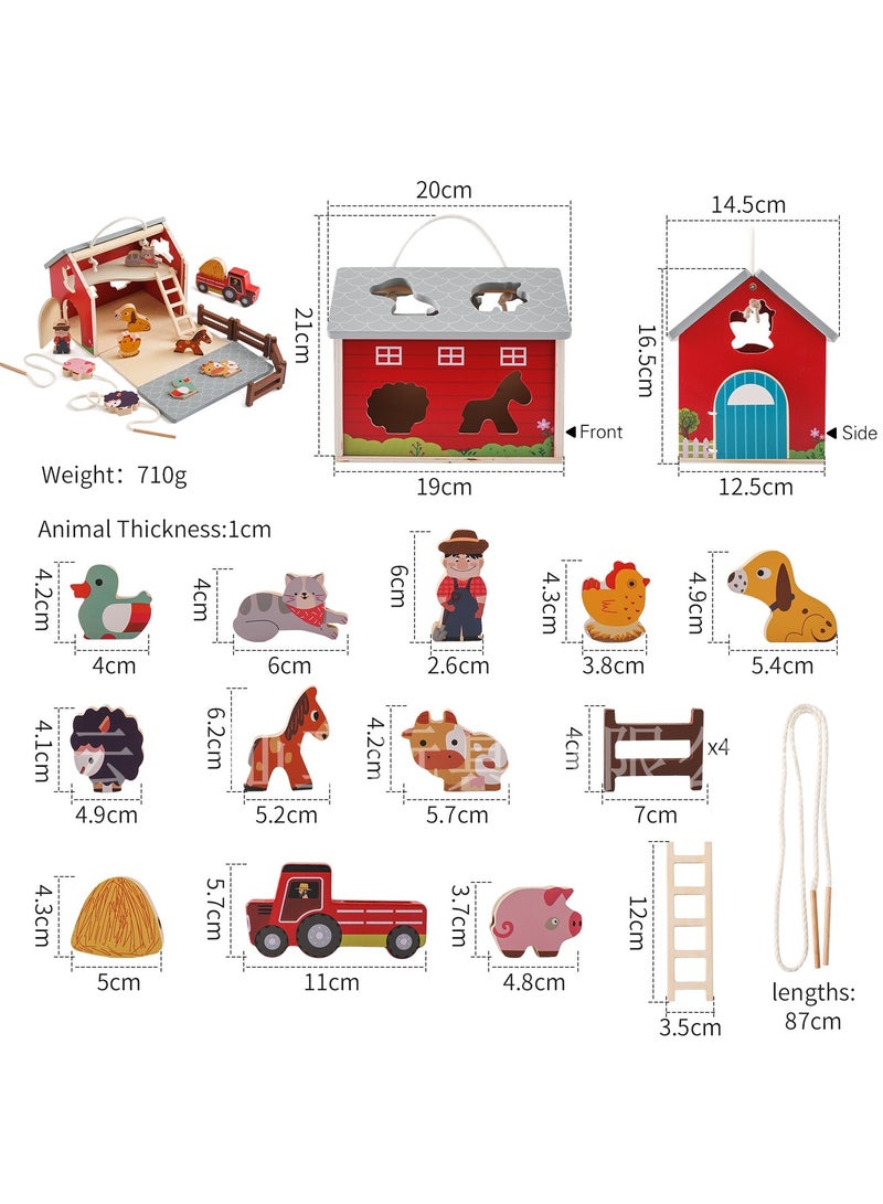 general Children's Educational Toy Farm Building Blocks Animal Shape Matching Baby Early Learning Cognitive Toy - Image 3
