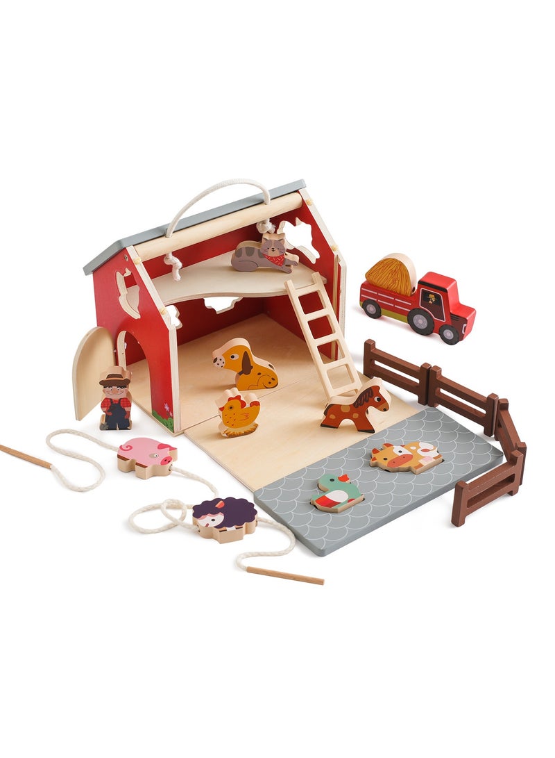 general Children's Educational Toy Farm Building Blocks Animal Shape Matching Baby Early Learning Cognitive Toy - Image 1