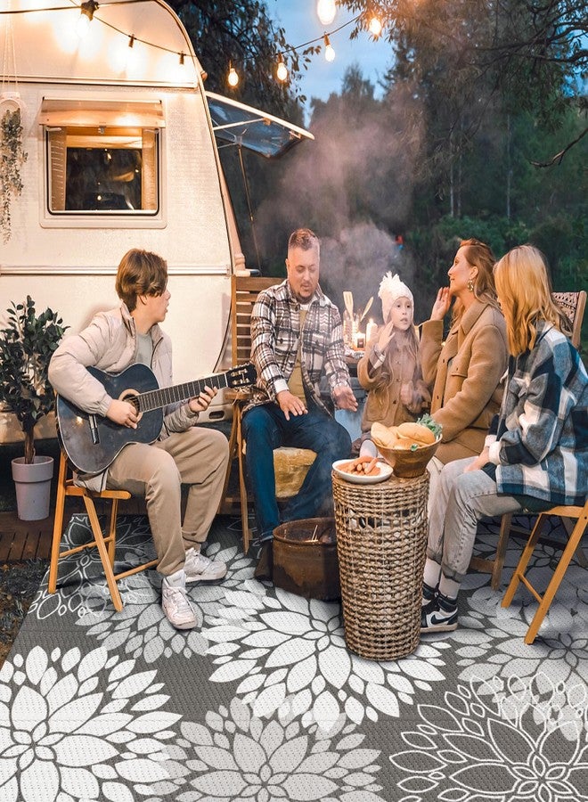 لوكسستيب سجادة خارجية مقاومة للماء من لوكس ستيب، مصنوعة من القش البلاستيكي، قابلة للاستخدام على الوجهين، مناسبة للباحات الخارجية، ديكور خارجي، مساحات واسعة، مثالية للعربات المتنقلة، النزهات، الحدائق الخلفية، الشرفات، الشواطئ، التخييم، مقاس 6 × 9 قدم، لون رمادي - Image 2