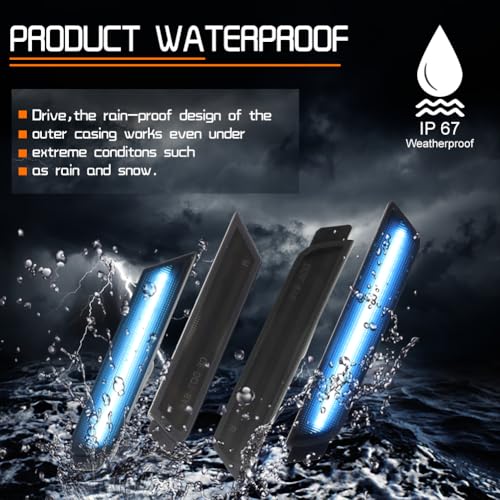 Tonsya For 2010 2011 2012 2013 2014 2015 Chevrolet Camaro Front Rear Bumper Side Marker Lights Smoked lens ice blue Led Lights 4 pcs - Image 3