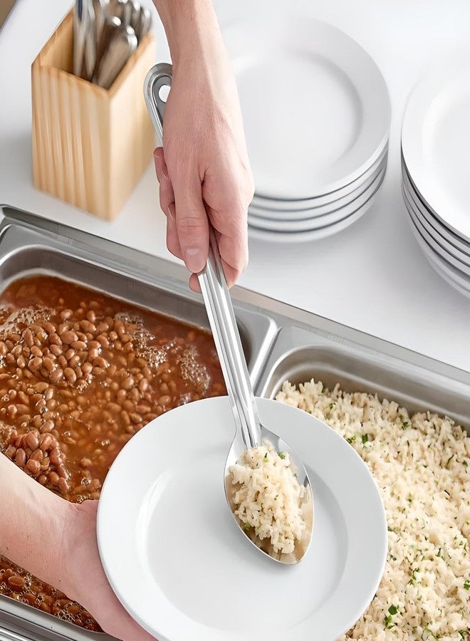 OCSParts OCS Parts Professional Series Set of 12 Cooking Spoons | 13-Inch Stainless Steel Stirring and Basting Spoon for Home and Commercial Kitchens | Dishwasher Safe (12, 13-Inch) - Image 2