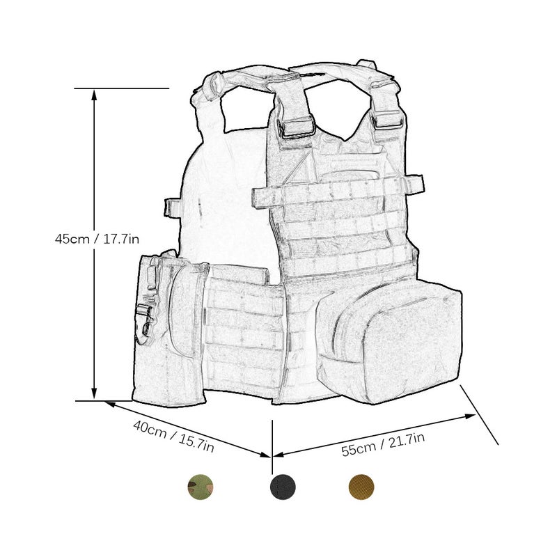 Outdoor Men's Modular Vest Hunting Gear Load Carrier Vest with Hydration Pocket - Image 2