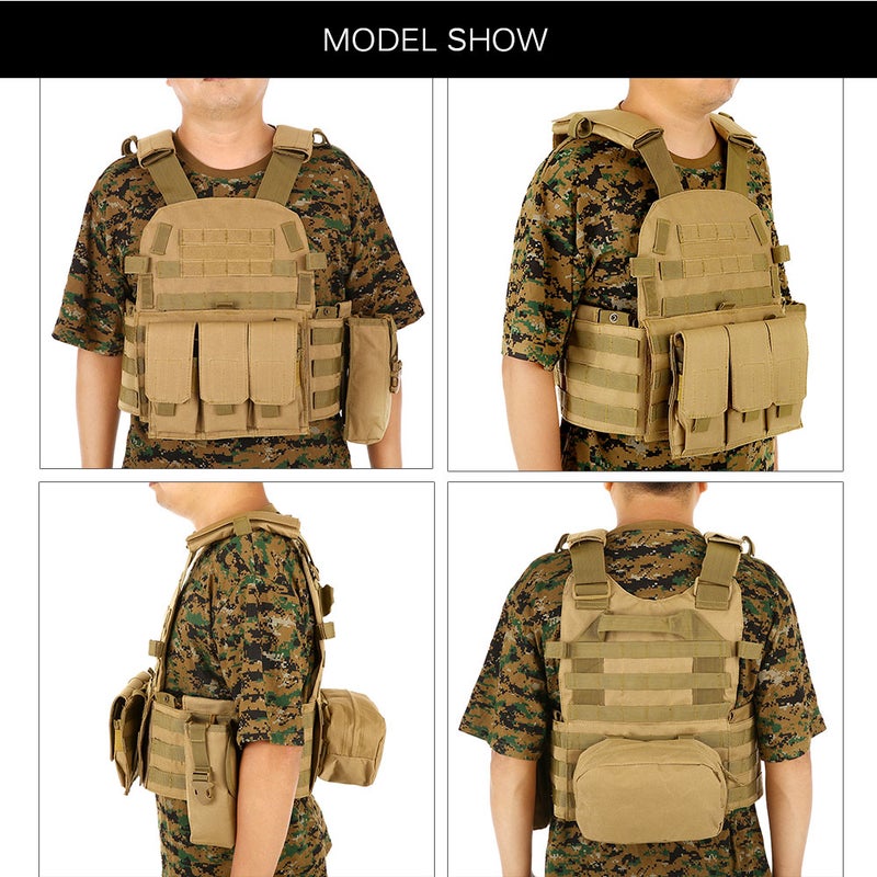 Outdoor Men's Modular Vest Hunting Gear Load Carrier Vest with Hydration Pocket - Image 5