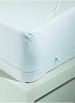 Homestyle King Size Fabric Zippered Mattress Cover Protector 78" X 80" X 12" Deep  - Image 1