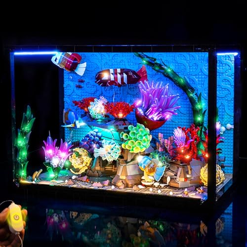 LocoLee Light kit Compatible with Lego 10366 Tropical Aquarium No Model Only Light Touch Dimmer Switch Lighting Accessories for Lego Icons Aquarium 10366 Fish Tank Standard Version - Image 1
