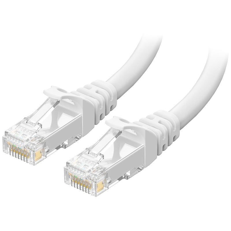 Cable Matters 10Gbps Snagless Long Cat 6 Ethernet Cable 50 ft (Cat 6 Cable, Cat6 Cable, Internet Cable, Network Cable) in White - Image 1