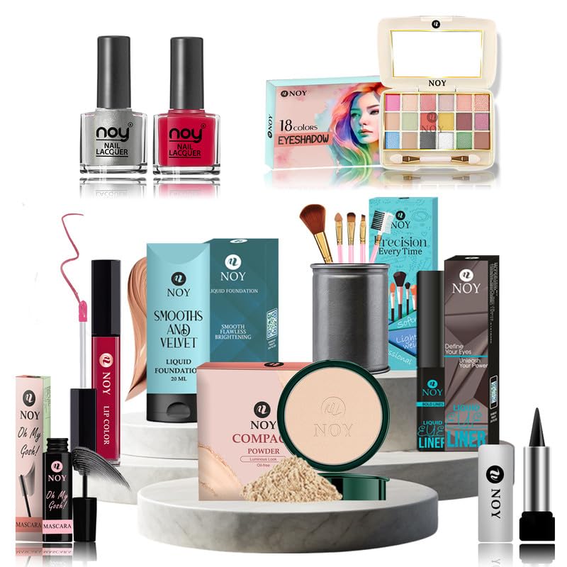 NOY Bold Makeup Kit Includes Essential Beauty Tools For Perfect Application And Blending Pack of 14 pcs #607 - Image 1