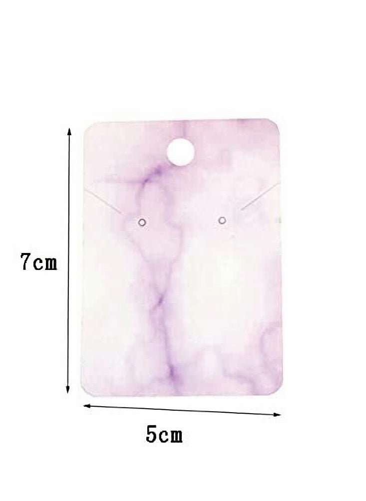 KASTWAVE - Earring Holder Cards, Marble Texture Earring Display Holder Cards set for DIY Ear Studs and Earrings,Cardboard Earring Holder 200Pcs (Color Random) - Image 1