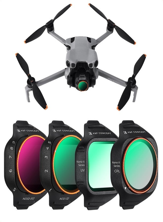 كيه آند إف كونسبت فلتر K&F CONCEPT متوافق مع DJI MINI 5 PRO، CPL+ UV+ ND2-32+ ND32-512 - Image 1