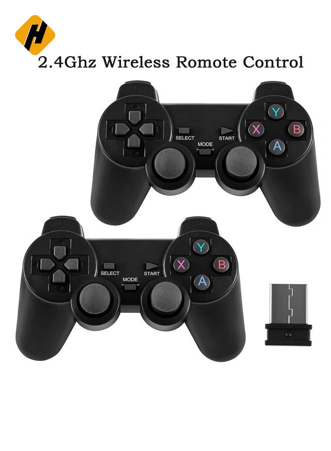 HuHa Wireless Retro Game Console, Plug and Play Video Game Stick Built in 10000+ Games,9 Classic Emulators, 4K High Definition HDMI Output for TV with Dual 2.4G Wireless Controllers - Image 3