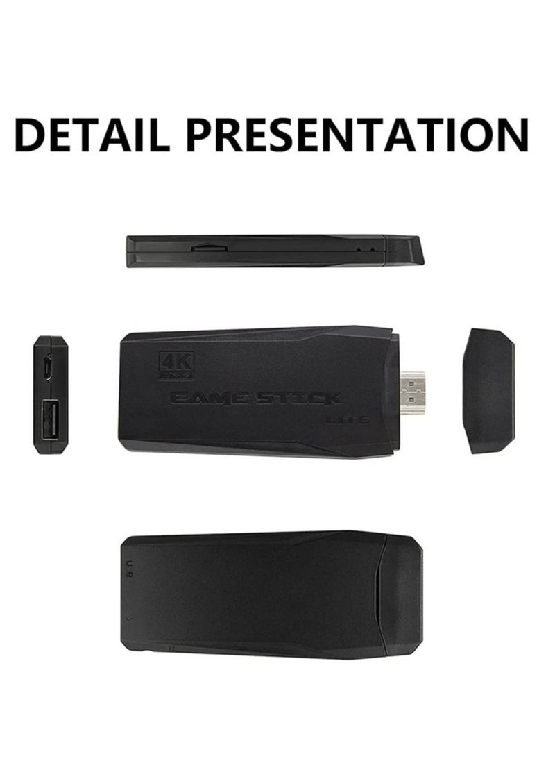 Generic - 4K Game Console with Dual 2.4G Wireless Controllers – Plug-and-Play Video Game Stick, Built-in 3,500 Games, 9 Classic Emulators, HDMI Output for TV - Image 1