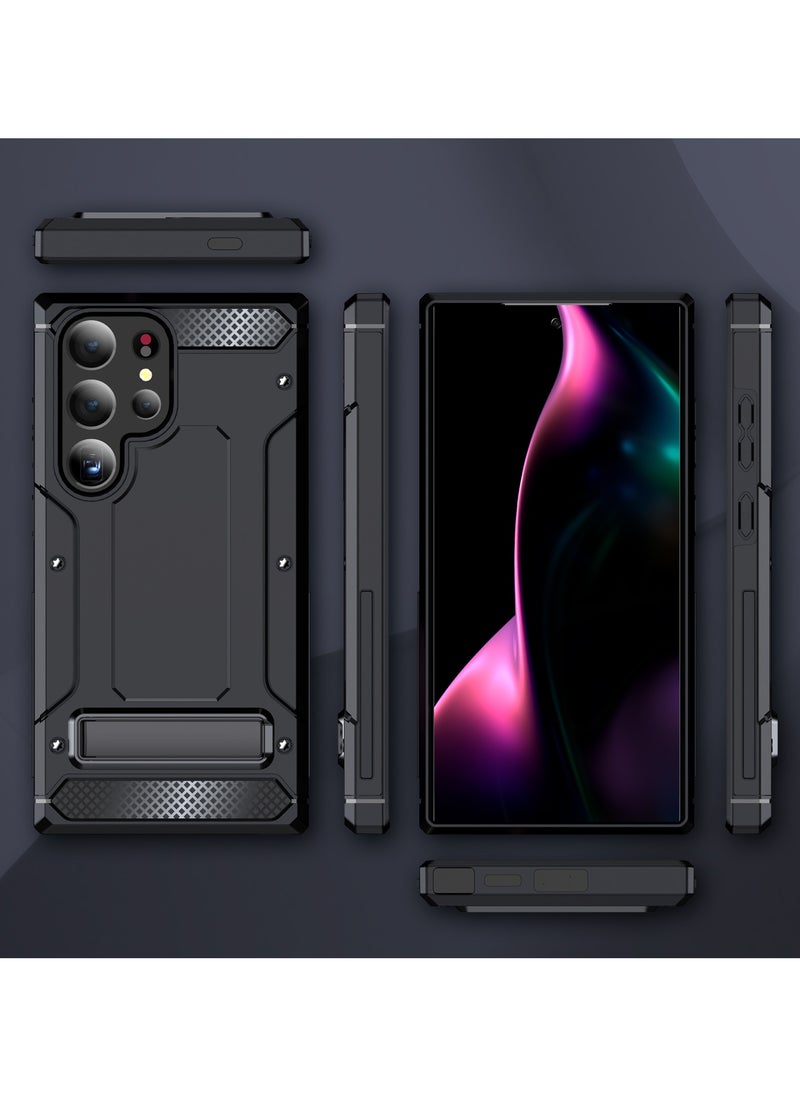 TEAM LUXURY Rugged Armor for Samsung Galaxy S24 ULTRA case cover (2024) - Matte Black  - Image 2