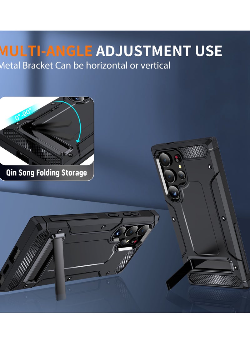 TEAM LUXURY Rugged Armor for Samsung Galaxy S24 ULTRA case cover (2024) - Matte Black  - Image 3