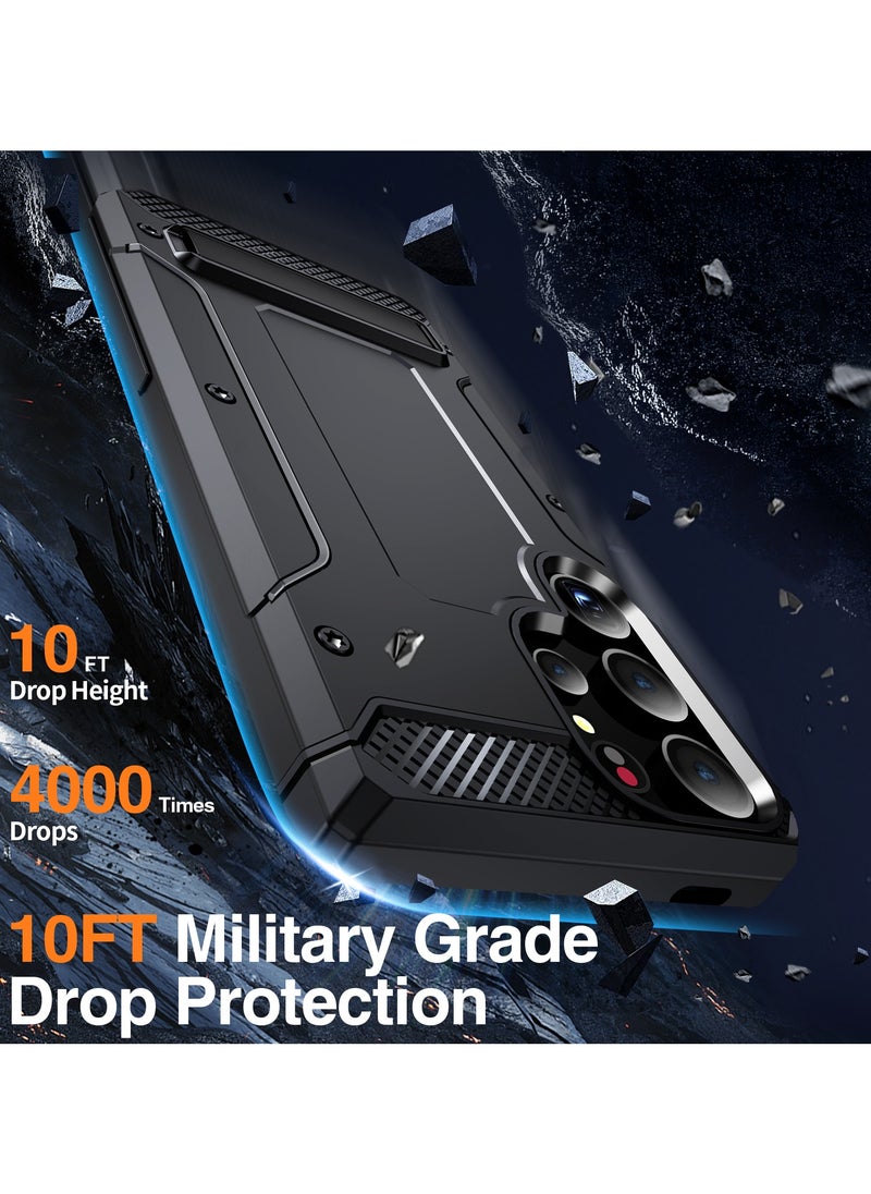 TEAM LUXURY Rugged Armor for Samsung Galaxy S24 ULTRA case cover (2024) - Matte Black  - Image 5