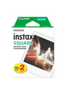 FUJIFILM Fujifilm Instax Square Film-Twin Pack-Total 20 Sheets-White 