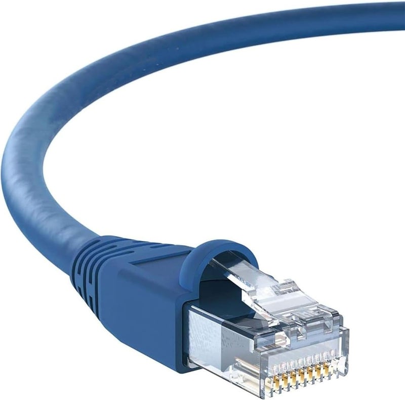 Hassan Cat6 Ethernet Patch Cable | RJ45 Gold-Plated | 10Gbps to 1 Gbps Gigabit LAN | 24AWG Pure Copper | Gaming, IP Camera, Router & Office Networks - Image 1