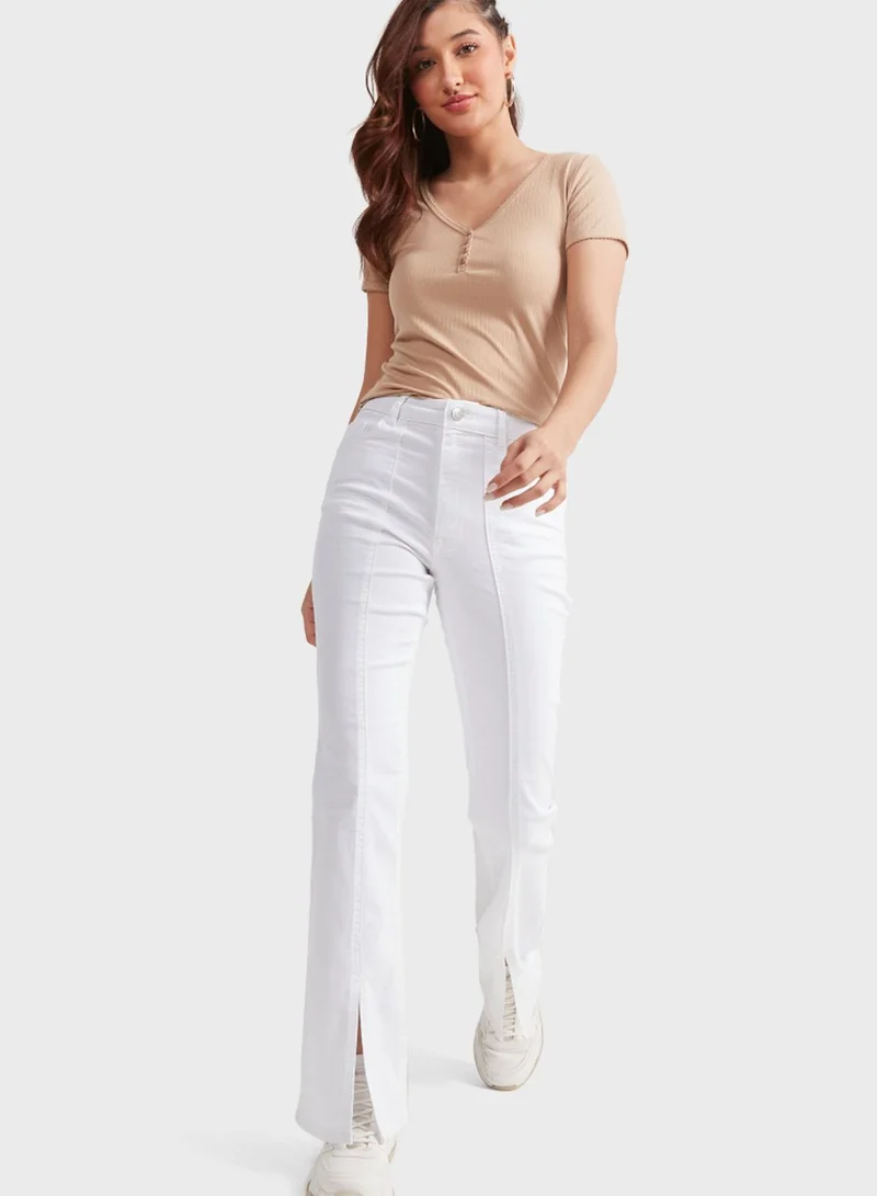 Lee Cooper V-Neck Knitted T-Shirt