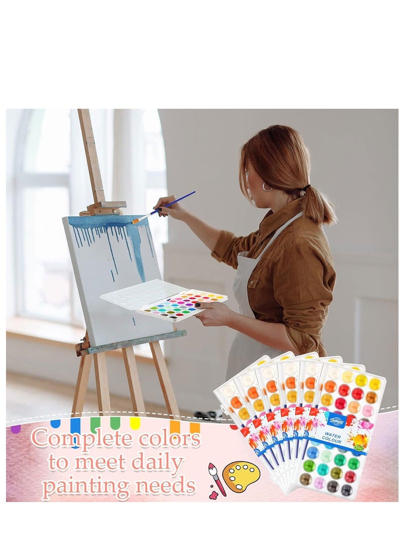 SYOSI Watercolor Paint Set with Paint Brushes 36 Colors 6 Pack Washable Water Color Paints in Palette Water Color Paint Sets for Kids Adults Beginners Artists Student Party Favors Goodie Bag Stuffers - Image 4