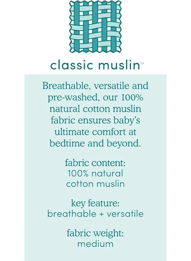 aden + anais Twinkle Sleeping Bag 100% Wearable Cotton Muslin Sleep Sack, Soft And Lightweight Unisex Baby Zipper Grow Bag For Girls And Boys, 0 - 6 Months , Newborn And Infant Essentials