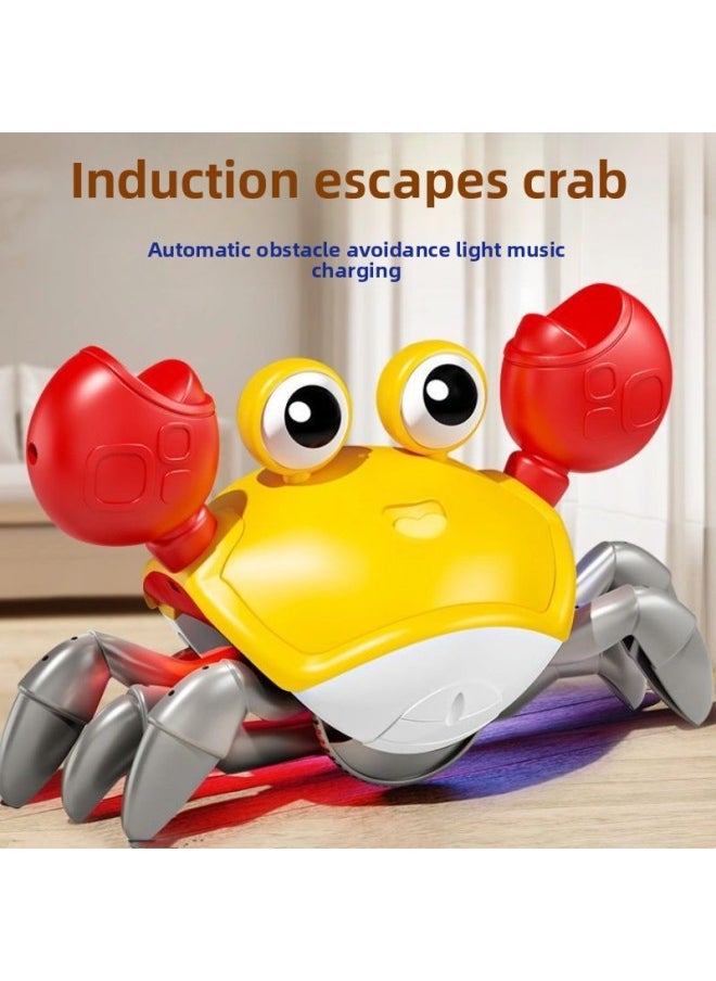 Charging Automatic Induction Escape Crab Luminous Music Boys And Girls Simulation Crawling Stall Selling Toys Wholesale-Color:Blue Induction Crab [battery Version]  - Image 2