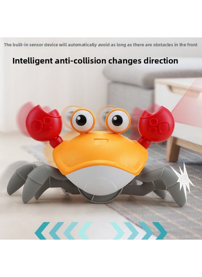 Charging Automatic Induction Escape Crab Luminous Music Boys And Girls Simulation Crawling Stall Selling Toys Wholesale-Color:Blue Induction Crab [battery Version]  - Image 5