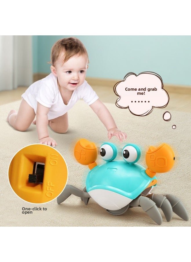 Charging Automatic Induction Escape Crab Luminous Music Boys And Girls Simulation Crawling Stall Selling Toys Wholesale-Color:Blue Induction Crab [battery Version]  - Image 3