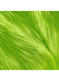 Tatuo Tatuo Faux Fur Fabric Christmas Fluffy Fuzzy Craft Fake Fur Cuts Shaggy Synthetic Plush Patch Sewing DIY Winter Halloween Costume Gnome Beard Miniature Dolls Rugs Mats Gift(Green,60 x 18 Inch)  - Image 1