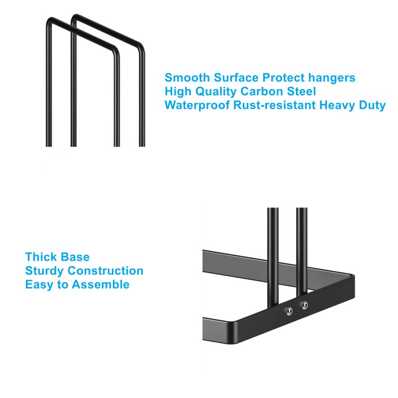 Seropy Hanger Organizer Stacker, Clothes Hanger Holder for Closet Laundry Room, Hangars Stacker Hold up 110 Wire Hangers for Storage Organizer, Hanger Rack Stand for Adult Child Velvet Pants Hangers - Image 4