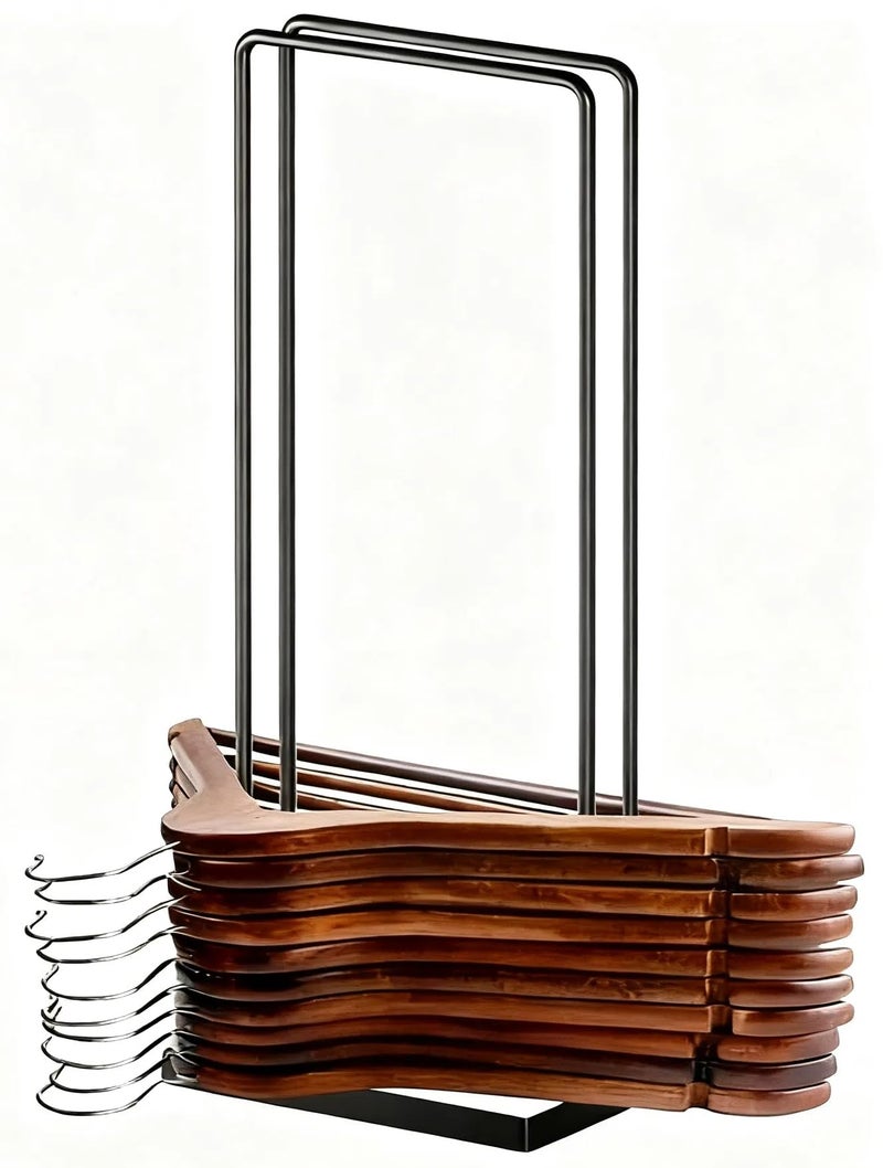 Seropy Hanger Organizer Stacker, Clothes Hanger Holder for Closet Laundry Room, Hangars Stacker Hold up 110 Wire Hangers for Storage Organizer, Hanger Rack Stand for Adult Child Velvet Pants Hangers - Image 1