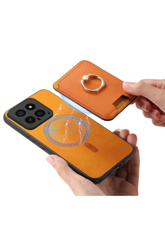 اس-توب جراب لهاتف Redmi K70E / Poco X6 Pro 5G جراب جلدي بتصميم متقاطع عتيق مع حلقة رأسية وحقيبة بطاقات MagSafe - Image 5