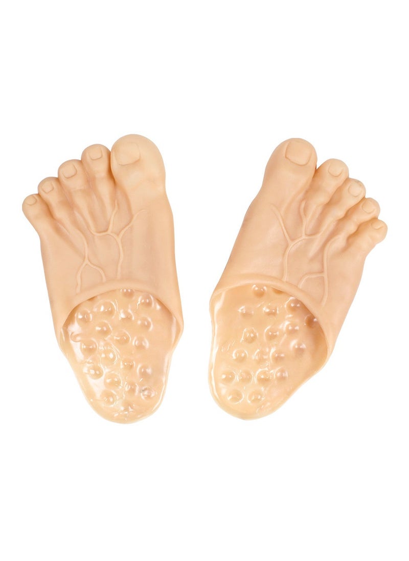 1 x 5 pcs Novelty Bigfoot Costume Slippers,Five-Toe Monster Feet Skin color (recommend size 36-42) 
