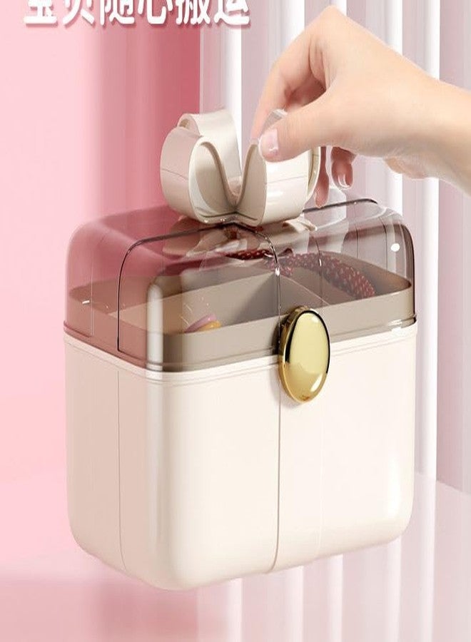 Azelf Children's Hair Accessories Storage Box Double Layer Large Capacity Little Girl's Hairpin Hair Rope Hair Flower Hair Band Jewelry Finishing Jewelry Box - Image 5