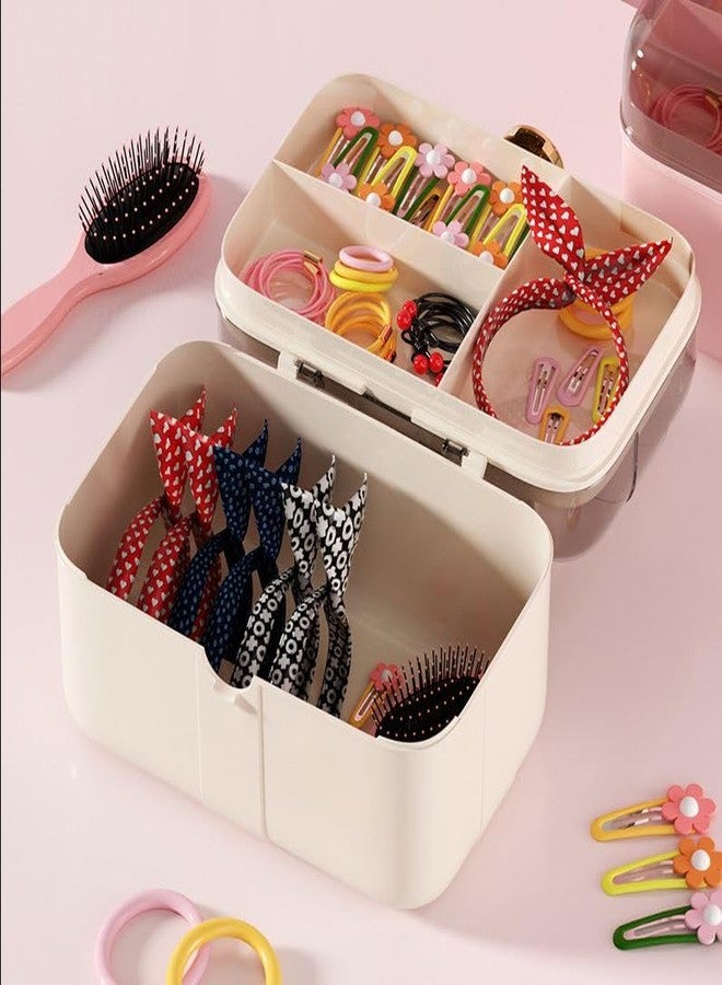 Azelf Children's Hair Accessories Storage Box Double Layer Large Capacity Little Girl's Hairpin Hair Rope Hair Flower Hair Band Jewelry Finishing Jewelry Box - Image 4