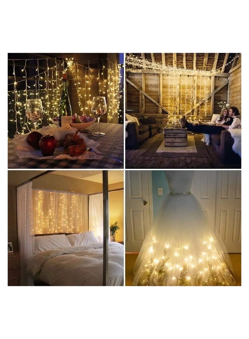 VIO 50M LED String Lights Reel for Indoor Outdoor Use Festive Lights Plug in Warm White Twinkle Lights for Trees Home Bedroom Villa Garden Wedding Birthday Eid Ramadan Diwali New Year Black Wire - Image 5