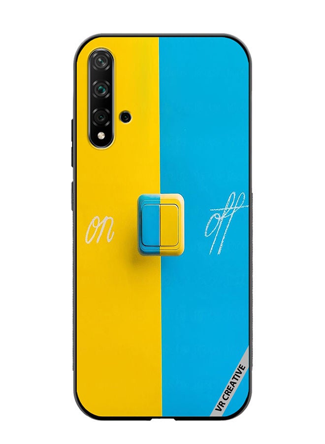 VR CREATIVE Protective Case Cover For Huawei Nova 5T On Off Design Multicolour - Image 1