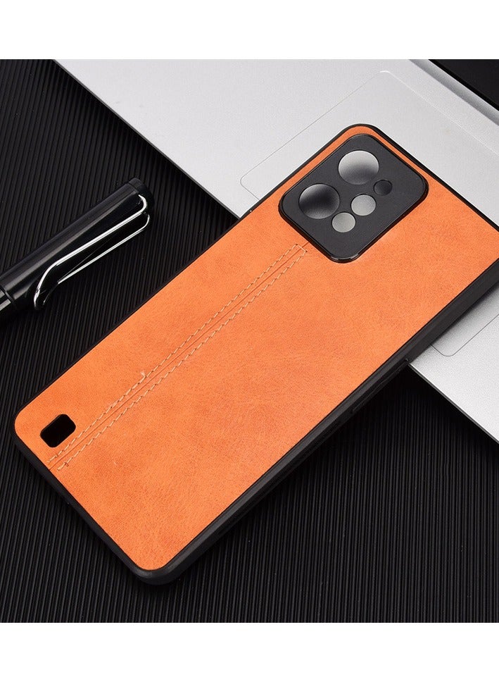 general Compatible with Realme C75/C75X Case,Compatible with Realme C75/C75X  PU Leather Texture Shockproof 3 in 1 (PU+PC+TPU) Camera Protection Cover - Image 2