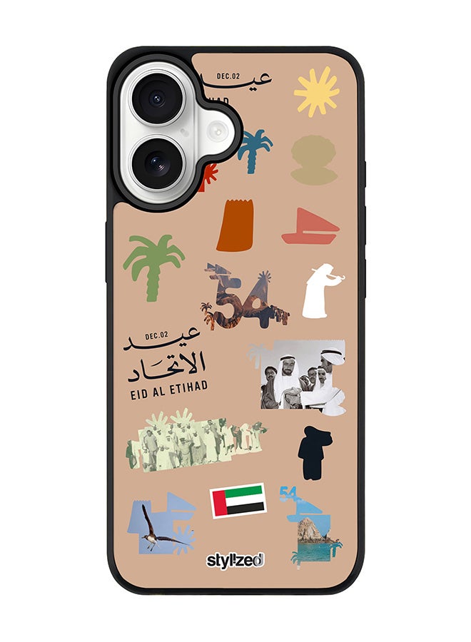 Stylizedd for iPhone 17 Case [Compatible with MagSafe] Magnetic cover Slim fit Camera Protection, Shockproof Thin Phone Case- Eid Al Etihad 54th UAE National Day, Brown - Image 1