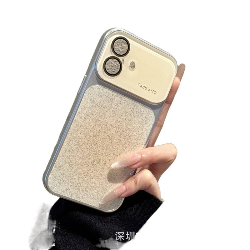 غطاء واقي بPC لـ iPhone 17 / 17 Air / 17 Pro / 17 Pro Max مع حماية من السقوط وتدرج وردي خفيف مع مقاوم للصدمات مع بريق لامع مع تأثير أومبري باللون أخضر باللون الوردي باللون الأخضر - Image 5