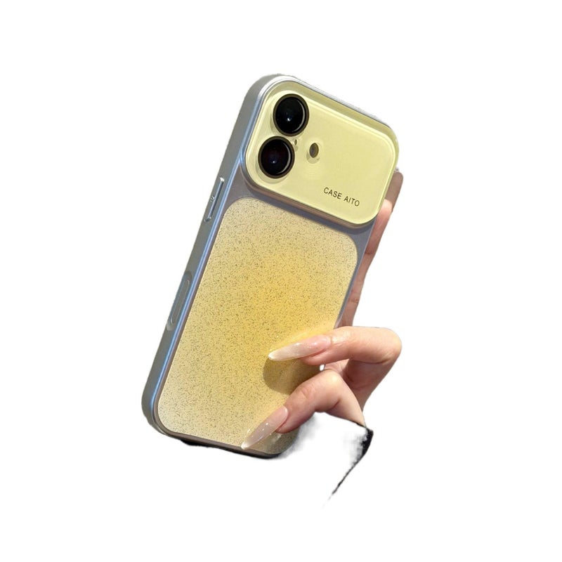 غطاء واقي بPC لـ iPhone 17 / 17 Air / 17 Pro / 17 Pro Max مع حماية من السقوط وتدرج وردي خفيف مع مقاوم للصدمات مع بريق لامع مع تأثير أومبري باللون أخضر باللون الوردي باللون الأخضر - Image 4