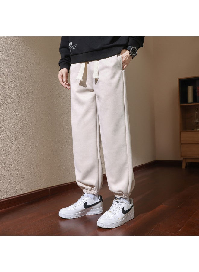 ROMON Suede Fleece】men's Casual Pants, Windproof Trousers, Versatile Ankle-length Pants, Fashionable Men's Casual Trousers - Image 2