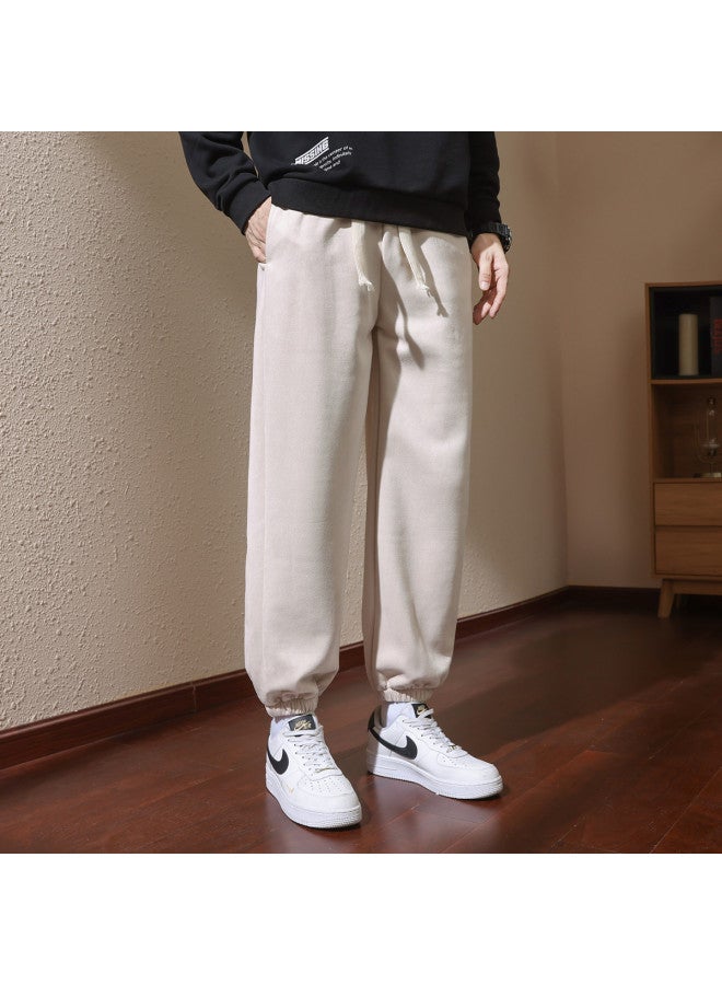 ROMON Suede Fleece】men's Casual Pants, Windproof Trousers, Versatile Ankle-length Pants, Fashionable Men's Casual Trousers - Image 4