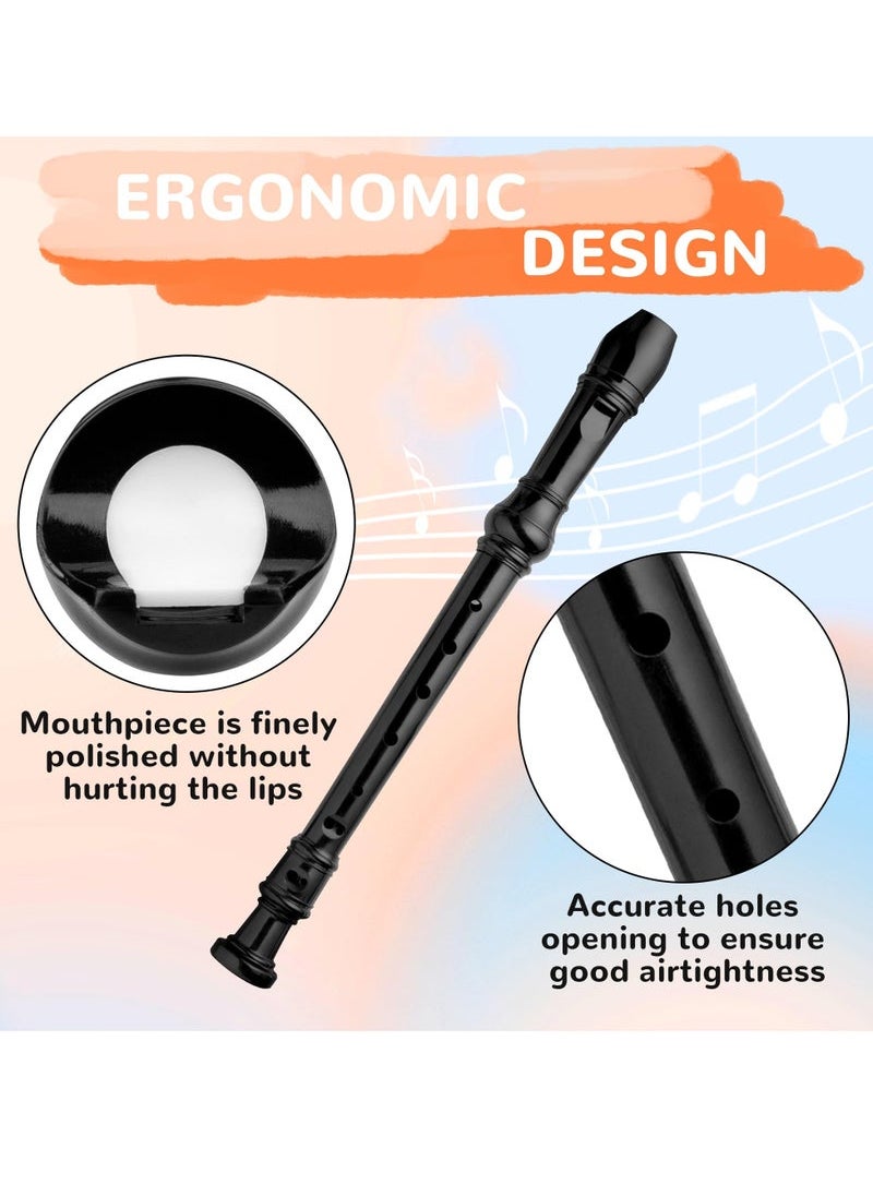 Captaintech Soprano Descant Recorder, German Style 8 Hole Music Instrument with Cleaning Rod and Storage Bag for Kids Beginner (Black)  - Image 5