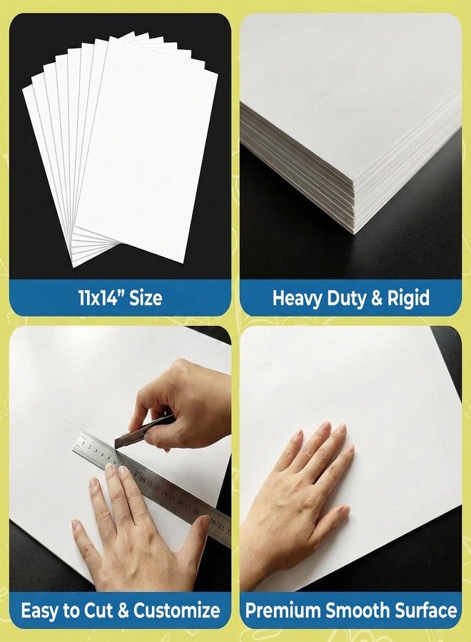 Rosmonde Poster Board, 11"x14" White Poster Boards, 50 Pack Bulk Sheets for Crafts, Poster Paper Boards for Vision Board Creations, Blank Bulk Boards for DIY, Drawing, School Project & Presentations - Image 2