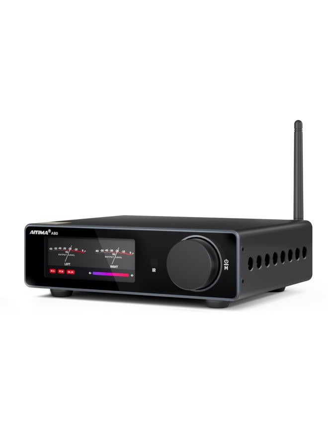 AIYIMA A80 Power Amplifier DAC with PFFB TPA3255D2 Stereo HiFi 2.0 Channel Class D Bluetooth Amplifier 300Wx2 ESS9038Q2M Decoder with PC-USB Coaxial Optical TRS RCA Input - Image 1