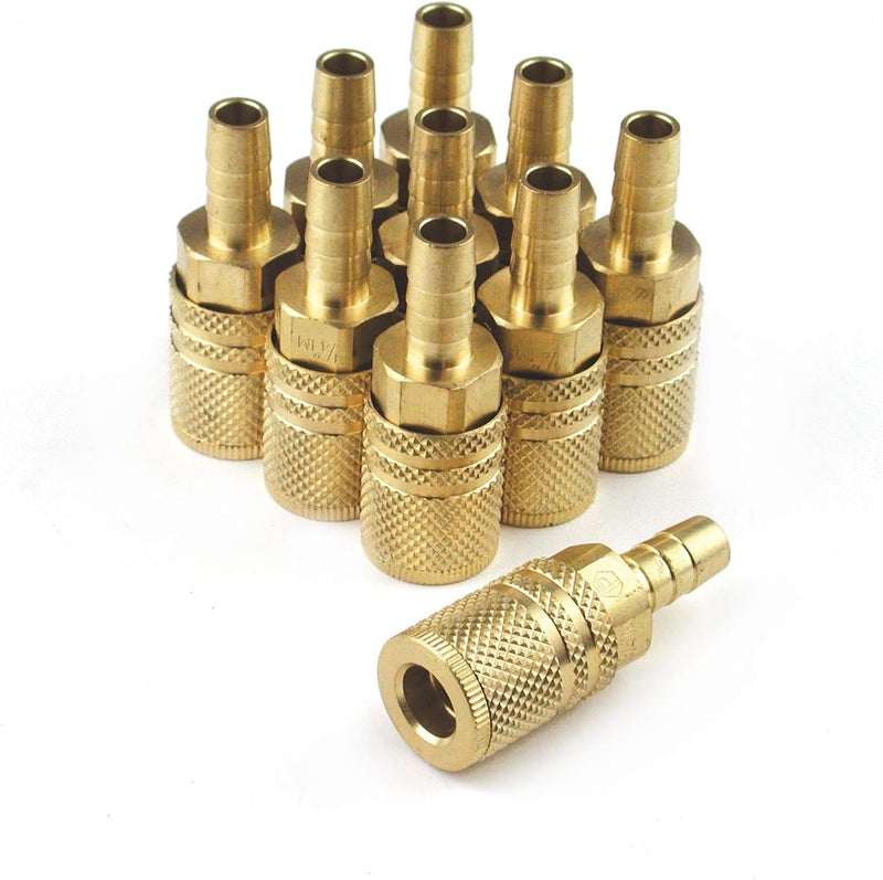 PRIMEFIT XIC1438BB6B10P 10 PACK XP Extreme Performance Series 6Ball Brass Coupler 14 x 38 Standard Hose Barb - Image 1