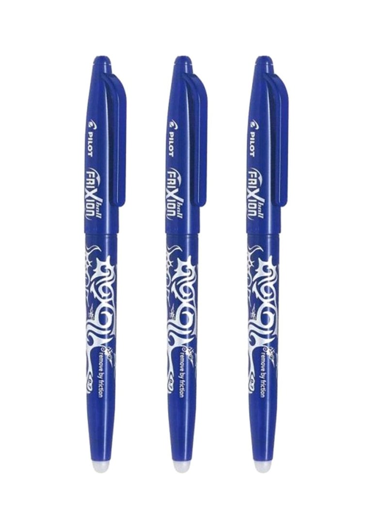 PILOT 3-Piece Frixion Erasable Ball Pen 0.7mm Tip Blue Ink  - Image 1