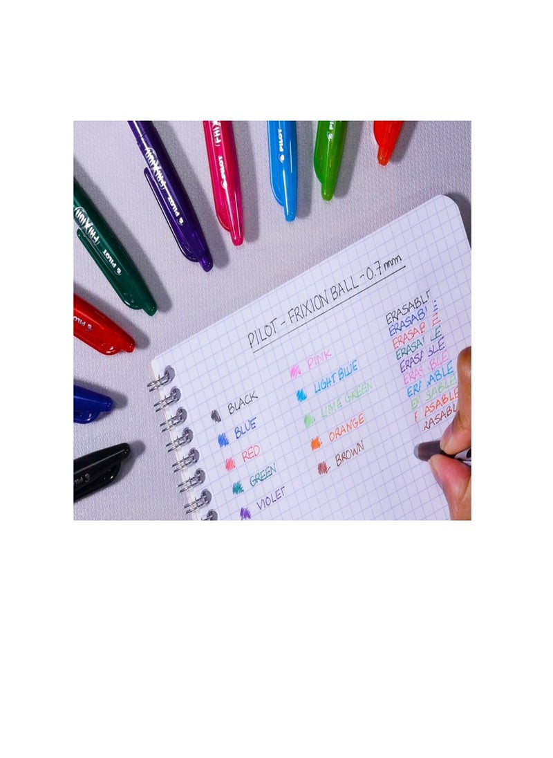 PILOT 3-Piece Frixion Erasable Ball Pen 0.7mm Tip Blue Ink  - Image 4